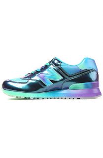 New Balance Sneaker Rainbow 574 in Blue & Green