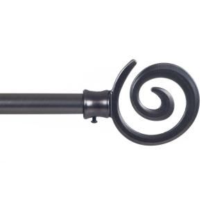 Lavish Home 48 in.   86 in. Pewter 3/4 in. Spiral Curtain Rod 63 19541 pe
