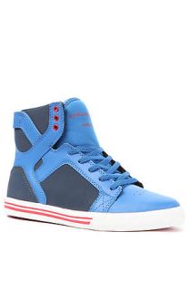 SUPRA The Kids Skytop Sneaker in Royal Blue and Navy