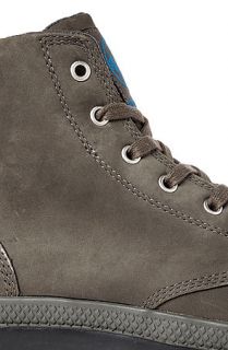 Palladium Pampa Hi Leather Gusset Boot in Charcoal & Black