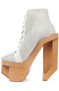Jeffrey Campbell Boot Alia in White Leather
