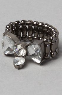 Betsey Johnson  The Iconic Crystal Charm Stretch Ring
