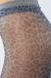 Free People Tights Lace and Leopard Tights Black Combo
