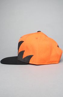 Mitchell & Ness The Cincinnati Bengals Sharktooth Snapback Hat in Black Orange