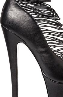 London Trash Shoe Ceres in Leather Black