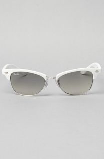 Ray Ban The Cathy Clubmaster Sunglasses in Shiny White and Silver
