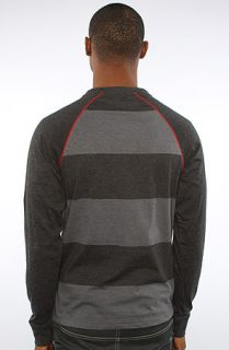LRG (Lifted Research Group) Henley Acend 47 Striped Long Sleeve Henley Black
