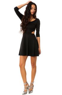 MKL Collective Dress Ponte Skater With Cut Outs in Black