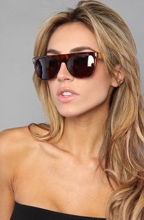 Super Sunglasses The Flat Top in Havana Glitter and Gold