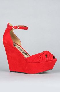 Sam Edelman The Qiana Shoe in Red Suede and Snake