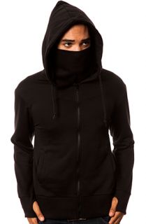 ARSNL The Jiro Zip Up Ninja Hoodie in Black