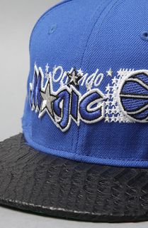 Menaud Sportswear The Orlando Magic Snakeskin Snapback Hat in Blue