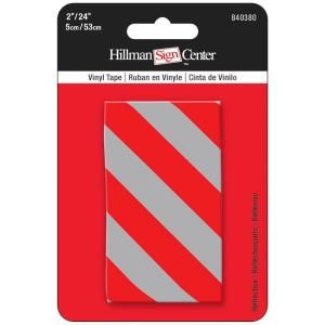 The Hillman Group 24 in. x 2 in. Red/Silver Reflective Tape 840380