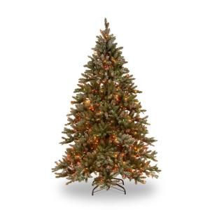 Martha Stewart Living 9 ft. Pre lit Snowy Pine Artificial Christmas Tree with Pine Cones and Multi Color Lights SR1 310E 90X