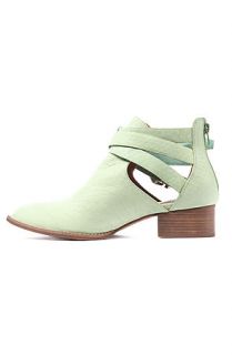 Jeffrey Campbell Boots Cut Outs in Green Snake