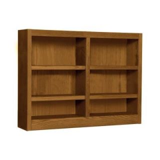 Midas Double Wide 6 Shelf Dry Oak Bookcase MI4836 D