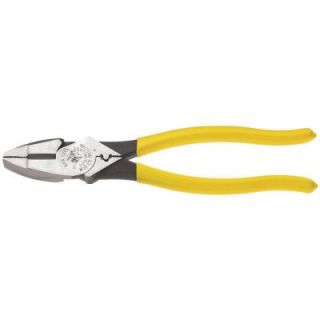 Klein Tools 9 in. High Leverage Side Cutting Pliers with Connector Crimping D213 9NE CR