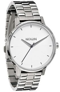 Nixon Watch Kensington in White and Silver.
