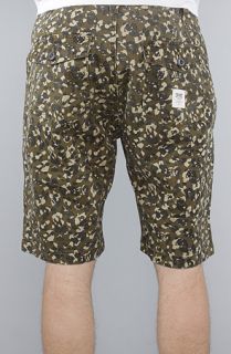 Crooks and Castles The Cabela Shorts in Olive Camo