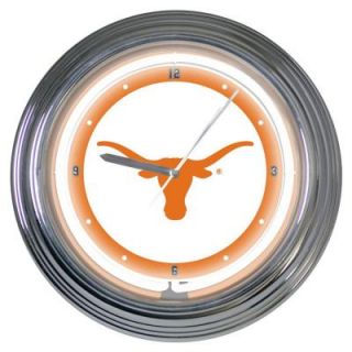 The Memory Company 15 in. NCAA License Texas Longhorns Neon Wall Clock DISCONTINUED COL TEX 276