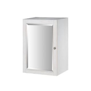 Xylem Kent 18 in. W Linen Tower Mirrored Cabinet in Whitewash LT KENT CGD 18WT