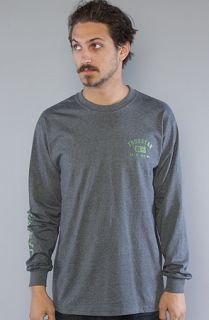 Fourstar Clothing The Athletic Bar LS Tee in Charcoal Heather
