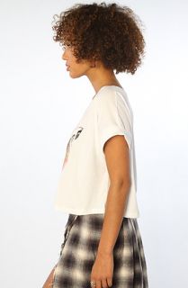 CIVIL GRAPHIC TIE DYE CROPPED TEE IN WHITE