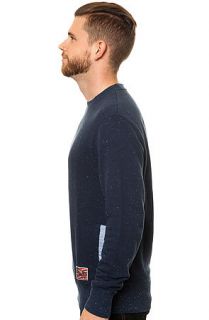 Crooks and Castles Sweatshirt Crafter in Speckle Dark Navy