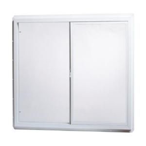 TAFCO WINDOWS Vinyl Utility Right Hand Slider Windows, 48 in. x 48 in., White, with Single Glass with Screen VUS4848OP