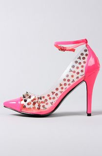*Sole Boutique Clear Studded Heels in Pink