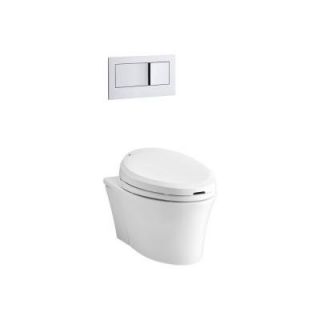 KOHLER Veil 2 Piece Dual Flush Elongated Toilet in White 6304 0