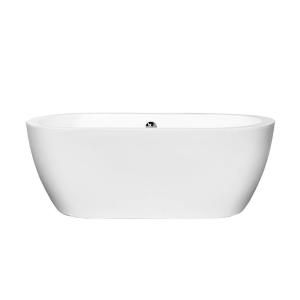 Wyndham Collection Soho 5 ft. Center Drain Soaking Tub in White WCOBT100260
