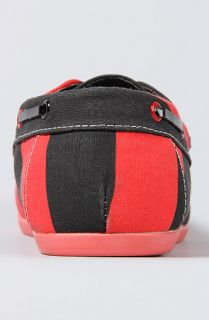 Study The Stripe Dock Shoe in Black and Red