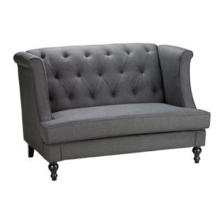 Home Decorators Collection Morgan 56.5 in. W Charcoal Settee Sofa 0552500270