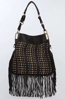 *MKL Accessories The Rock Star Fringe Bag with Studs in Black