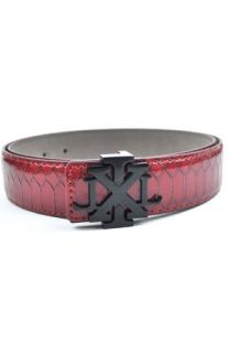 ILLxILL Red Python Belt with Black Logo