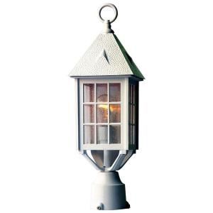 Acclaim Lighting Outer Banks Collection Post Mount 1 Light Outdoor Textured White Light Fixture 77TW