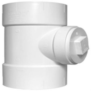 Charlotte Pipe 8 in. PVC DWV Cleanout Tee with Plug PVC 00444X 1600
