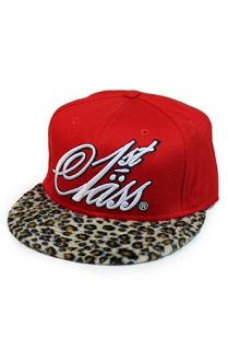 1st Class Classic Leopard Snapback in Red