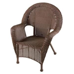 Kingman Bayside Brown All Weather Wicker Patio Chair DISCONTINUED 310206