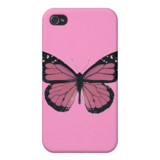 Pink Monarch Butterfly iPhone Case iPhone 4/4S Cover