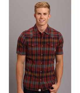 Vans Edgeware S/S Shirt Mens Short Sleeve Button Up (Brown)