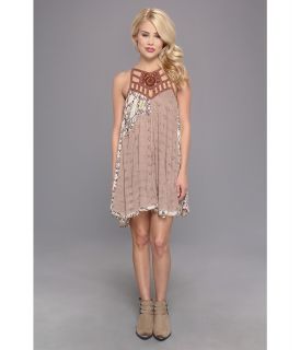 Free People Eyelet Meadow Top Womens Dress (Taupe)