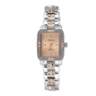 Armitron Now Womens Silver Tone Bracelet Rectangular Watch