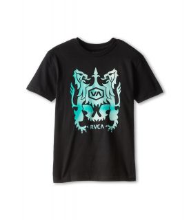 RVCA Kids Static Crest Tee Boys T Shirt (Black)