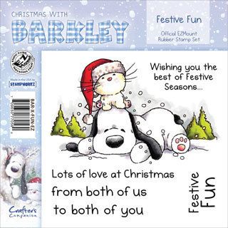 Barkley EZmount Christmas Cling Stamp Set 4.75 X4.75   Festive Fun