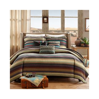 Madison Park Sequoia 6 pc. Striped Quilted Coverlet Set