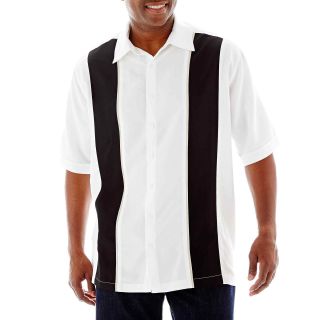 The Havanera Co. Short Sleeve Woven Shirt Big and Tall, White, Mens