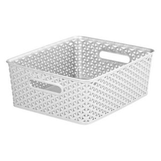 Room Essentials Y Weave Medium Storage Basket   Set of 4   White