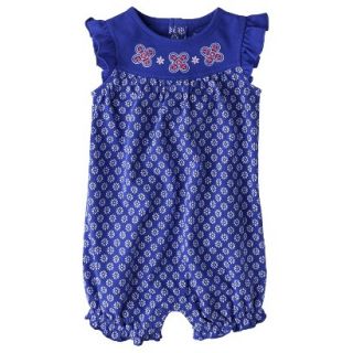 Just One YouMade by Carters Girls Ruffle Sleep Romper   Blue/White NB